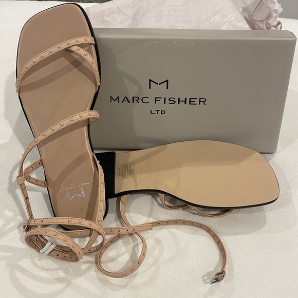 Marc Fisher | Shoes | Marc Fisher Nalica Studded Sandals In Rich Blush Size  75 Brand New In Box | Poshmark